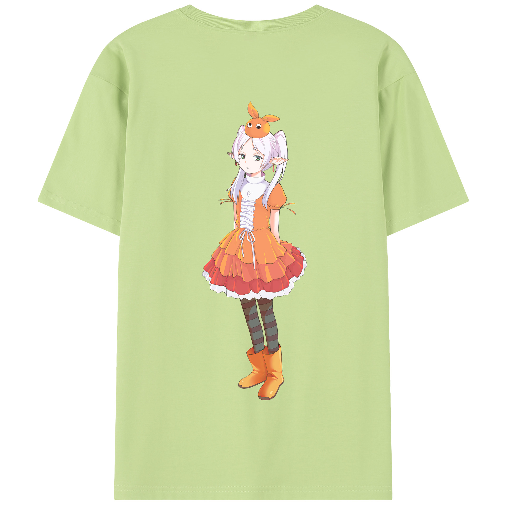 （画像用） 葬送のフリーレン Frieren 綿100％半袖Tシャツ（背面プリント）